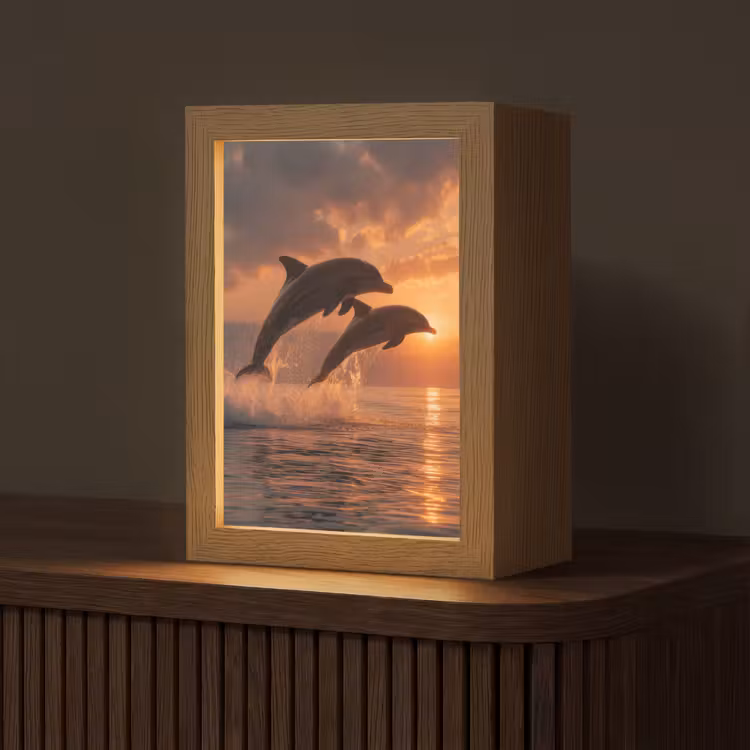 Tischlampe - Delfine - Meer - Realistisch — 1