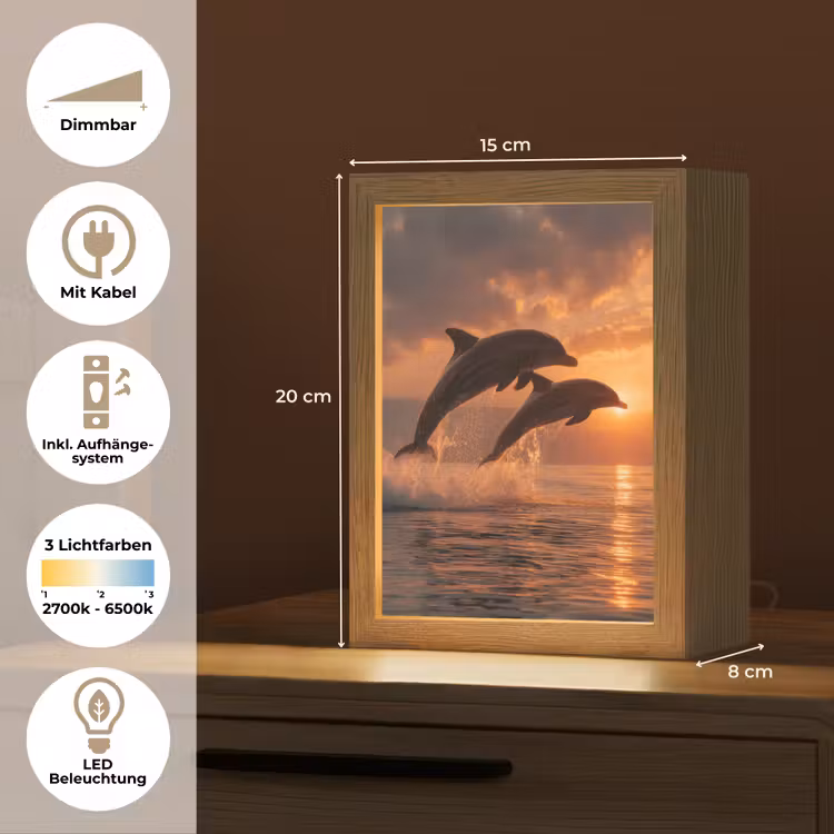 Tischlampe - Delfine - Meer - Realistisch — 6