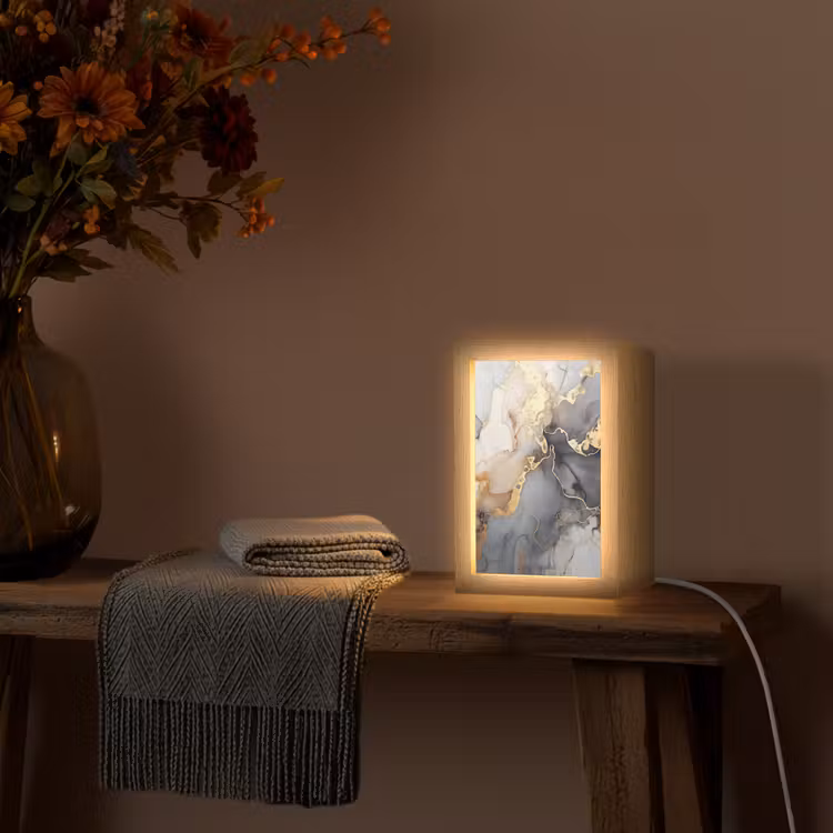 Tischlampe - Marmor - Schwarz - Gold - Weiß — 3