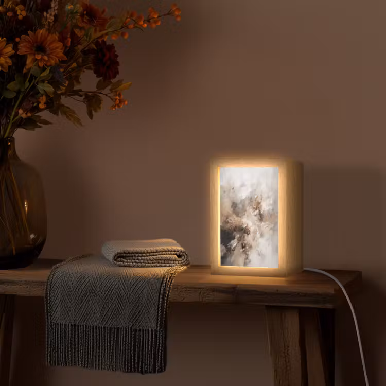 Tischlampe - Farbe - Abstrakt - Beige - Kunst — 3