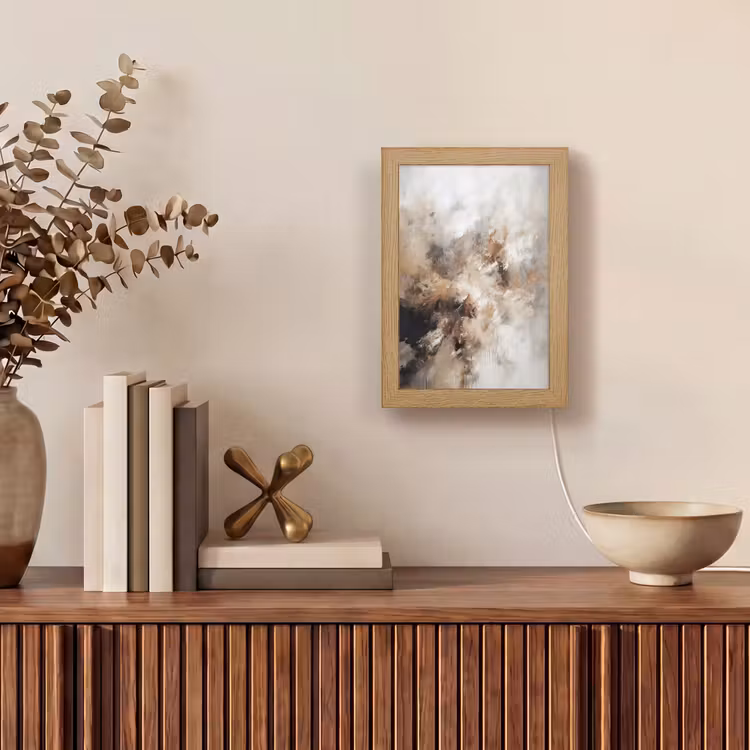 Tischlampe - Farbe - Abstrakt - Beige - Kunst — 4
