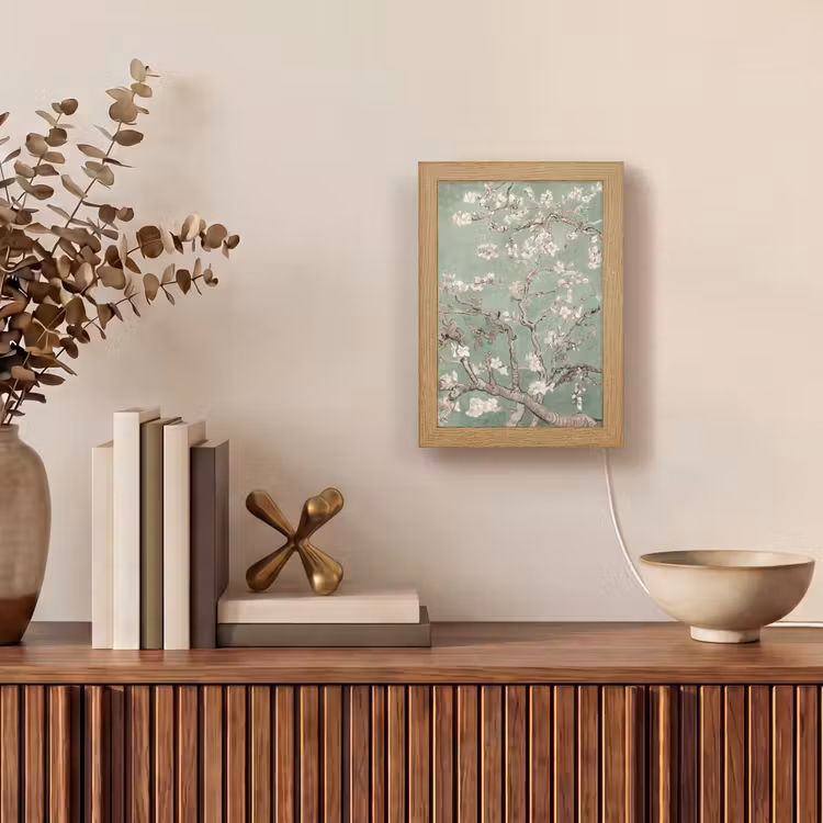 Tischlampe - Mandelblüte - Kunst - Van Gogh - Grün — 4