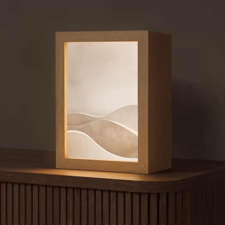 Tischlampe - Beige - Natur - Abstrakt - Modern — 1