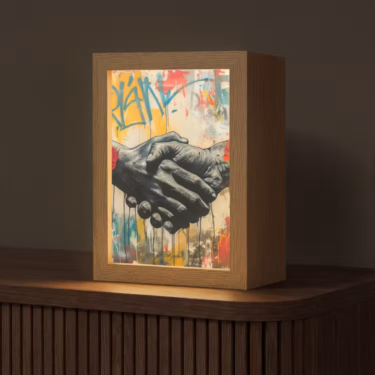 Tischlampe - Graffiti - Rosen - Hände - Straßenkunst — 1