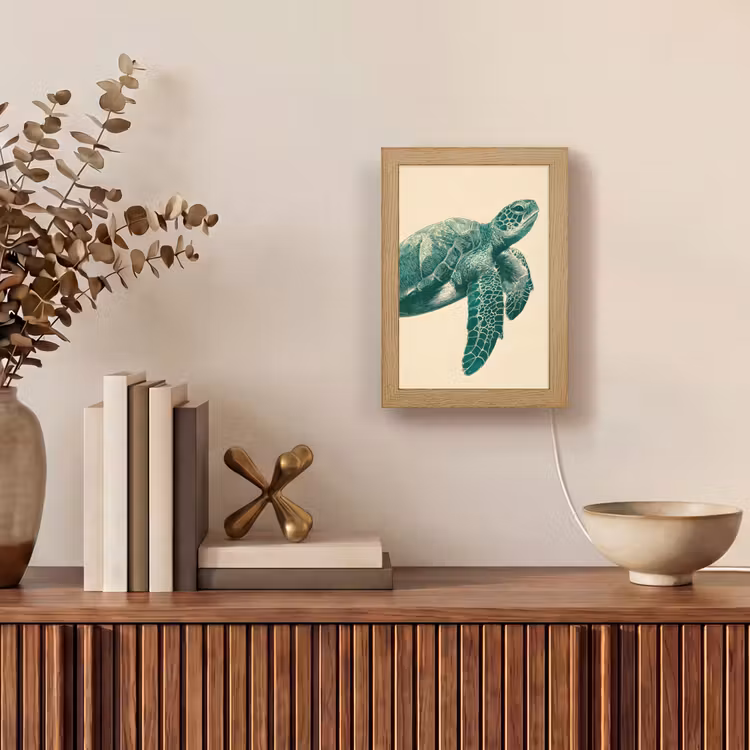 Tischlampe - Schildkröte - Elegant - Grün - Schild — 4