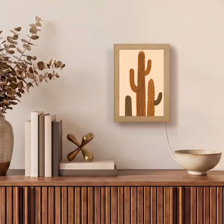 Tischlampe - Kaktus - Wüste - Sand - Braun — 4