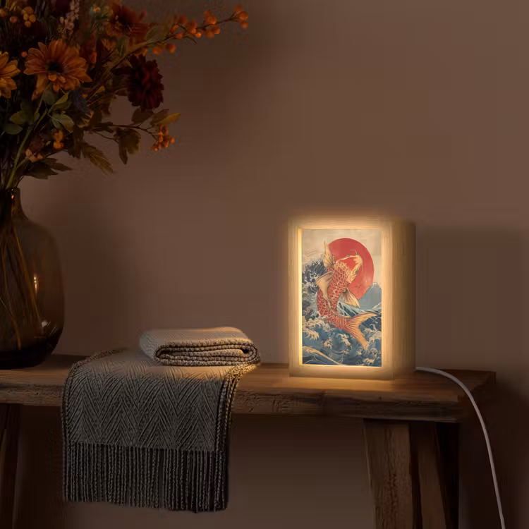 Tischlampe - Koi - Meer - Wellen - Sonne — 3
