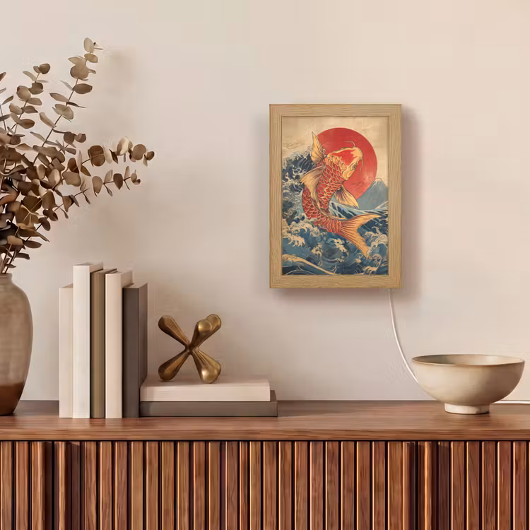 Tischlampe - Koi - Meer - Wellen - Sonne — 4