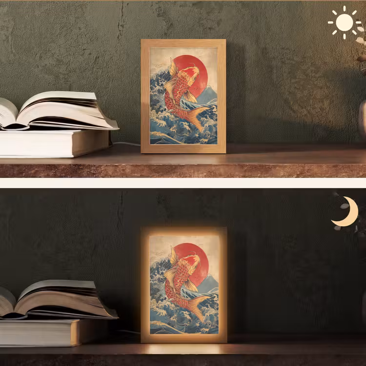 Tischlampe - Koi - Meer - Wellen - Sonne — 5