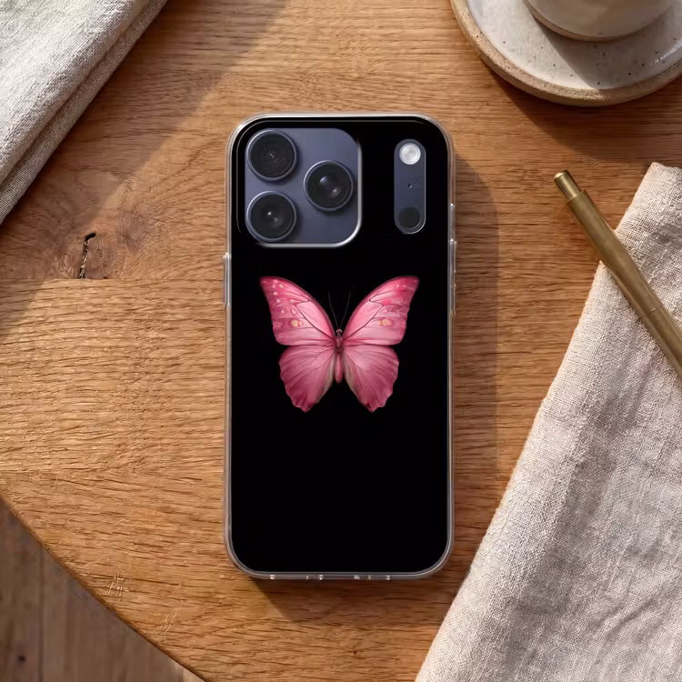 Handyhülle - Schmetterling - Rosa - Elegant — 2
