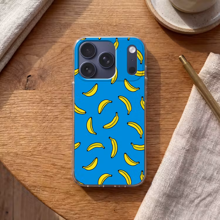Handyhülle - Bananen - Gelb - Blau - Druck — 2