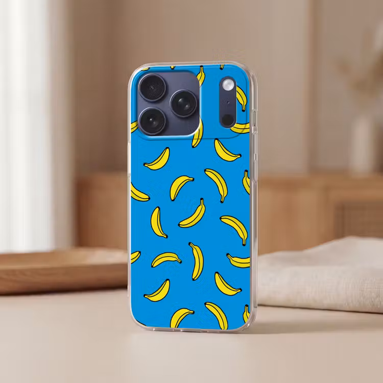 Handyhülle - Bananen - Gelb - Blau - Druck — 3