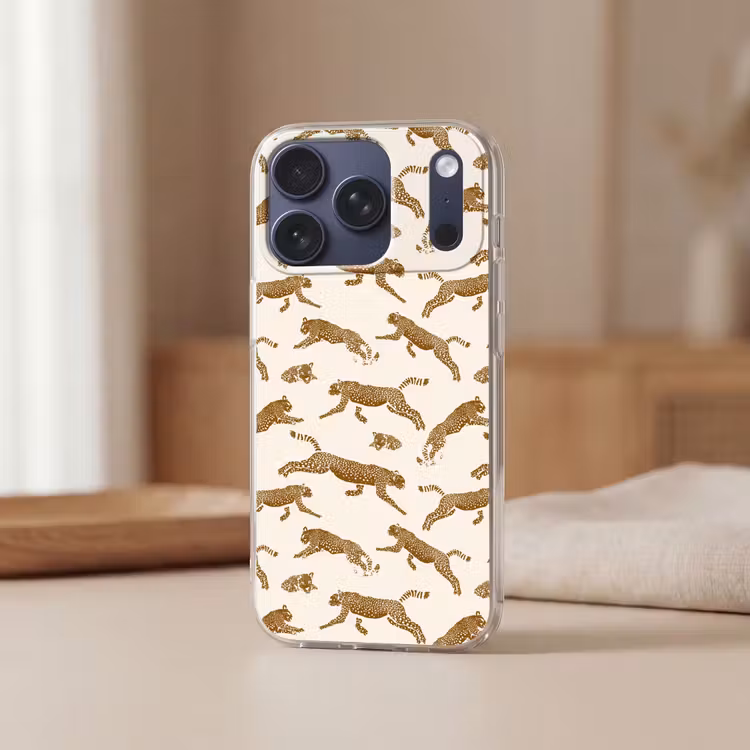 Handyhülle - Panther - Tiere - Beige - Braun - Muster — 3