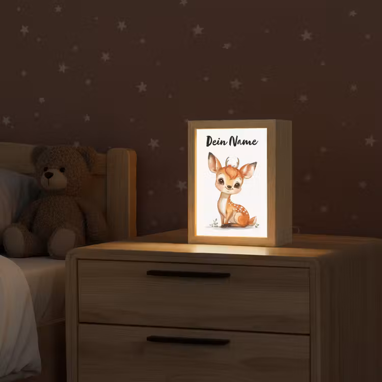 Nachtlicht Kinder mit Namen - Hirsche - Baby - Tiere — 2