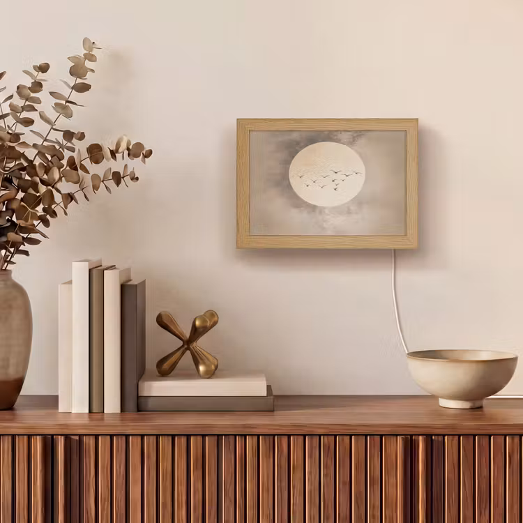 Lightbox - Wandleuchte - Vogel - Beige - Japanisch — 4