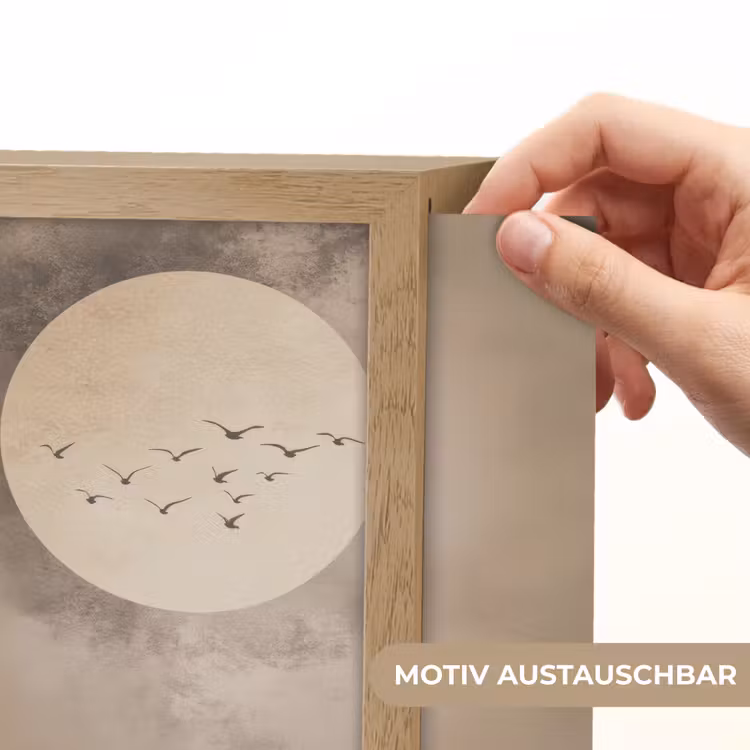Lightbox - Wandleuchte - Vogel - Beige - Japanisch — 6