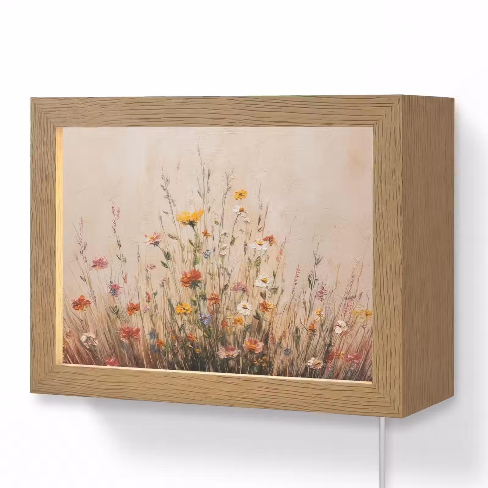 Lightbox - Wandleuchte - Wildblumen - Pinselstriche - Ruhig — 1