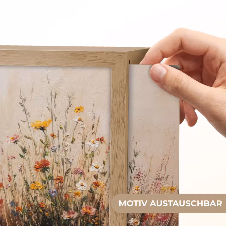 Lightbox - Wandleuchte - Wildblumen - Pinselstriche - Ruhig — 6