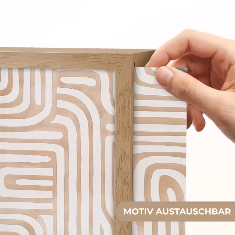 Lightbox - Wandleuchte - Erdtöne - Labyrinth-Muster — 6