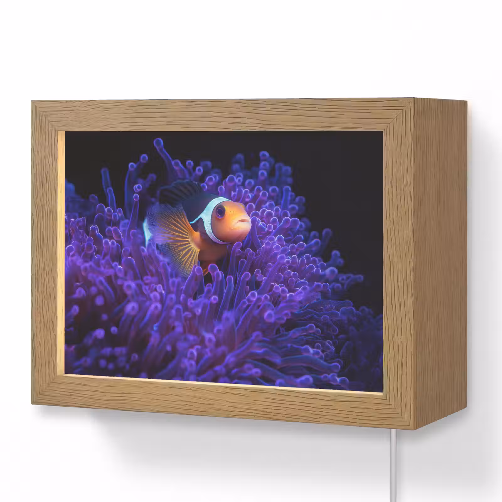 Lightbox - Wandleuchte - Koralle - Fisch - Orange - Meer — 1