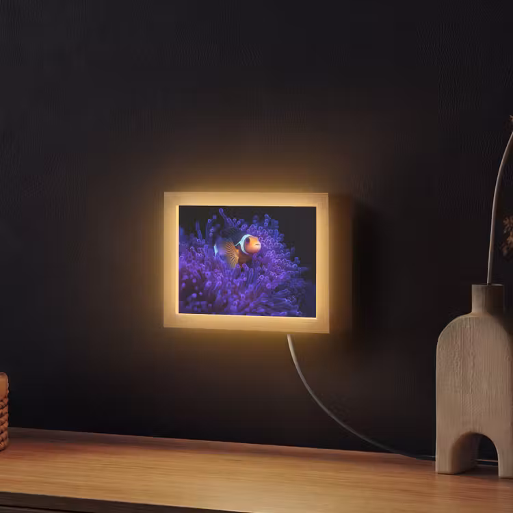 Lightbox - Wandleuchte - Koralle - Fisch - Orange - Meer — 2