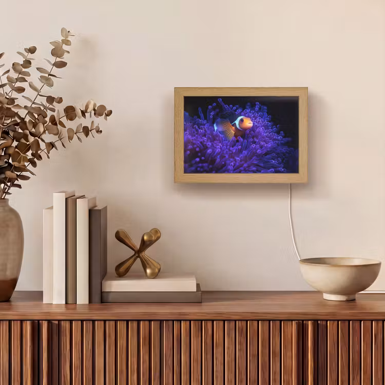 Lightbox - Wandleuchte - Koralle - Fisch - Orange - Meer — 4