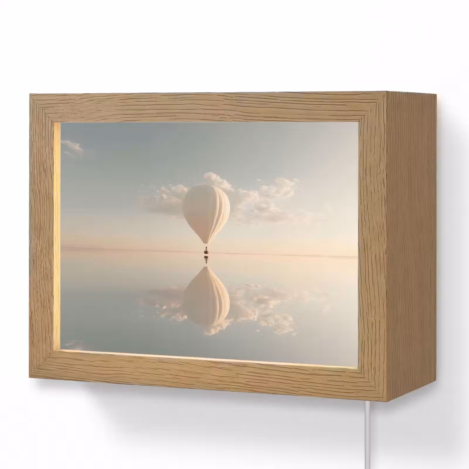 Lightbox - Wandleuchte - Heißluftballon - Wolken - Wasser - Blau — 1