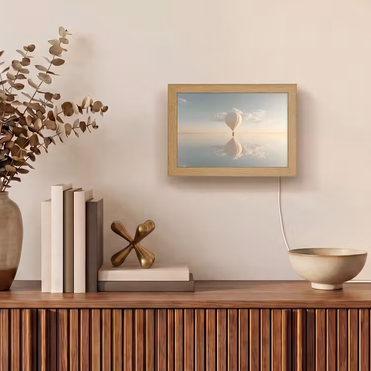 Lightbox - Wandleuchte - Heißluftballon - Wolken - Wasser - Blau — 4