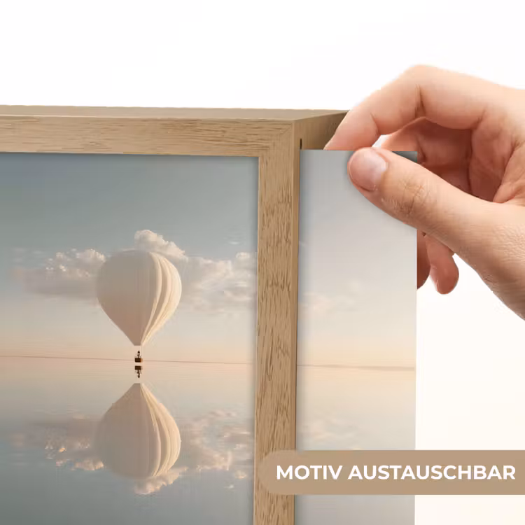 Lightbox - Wandleuchte - Heißluftballon - Wolken - Wasser - Blau — 6