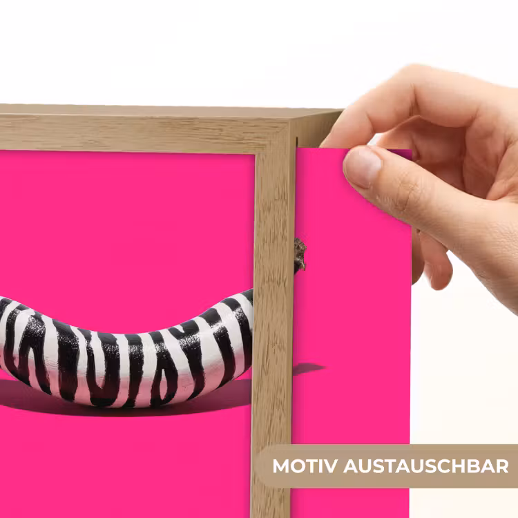 Lightbox - Wandleuchte - Banane - Zebramuster - Rosa — 6