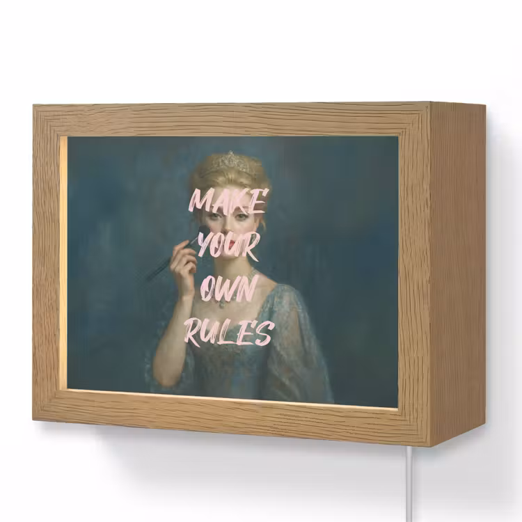 Lightbox - Wandleuchte - Klassisch - Verschnörkelt - Rosa — 1