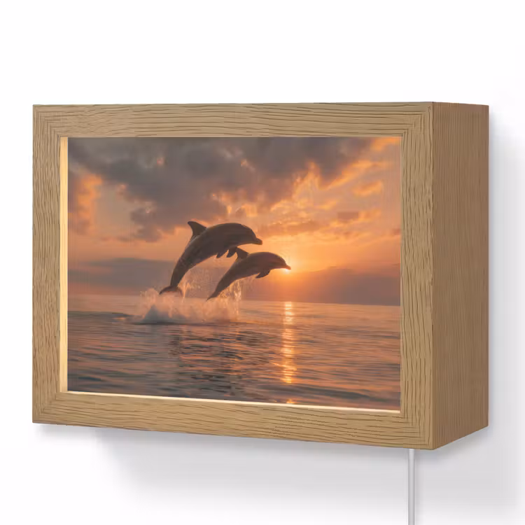 Lightbox - Wandleuchte - Delfine - Meer - Realistisch — 1