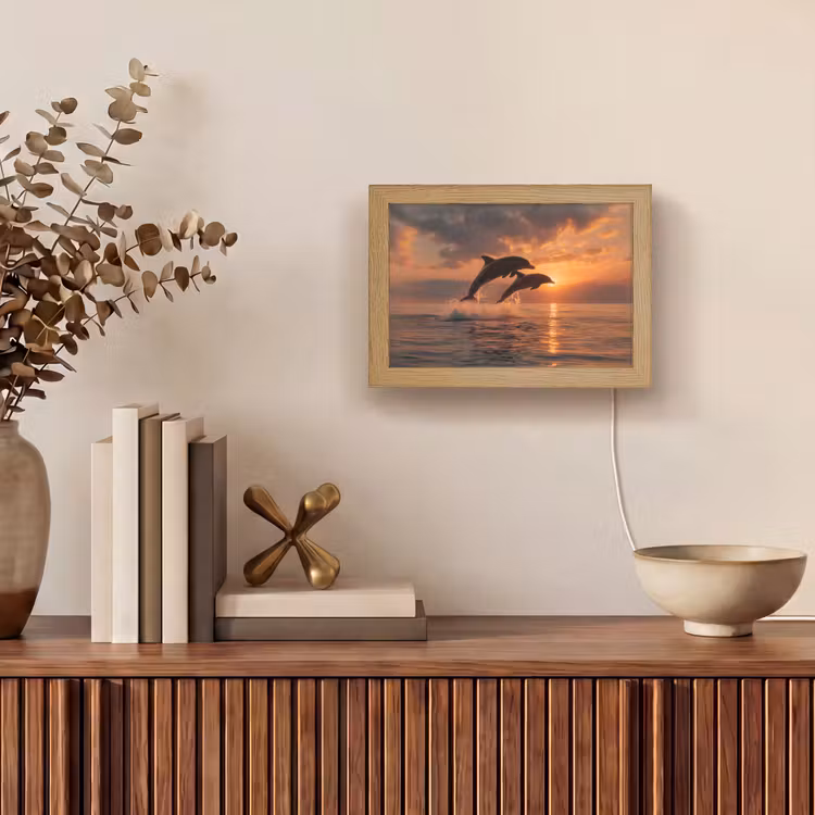 Lightbox - Wandleuchte - Delfine - Meer - Realistisch — 4