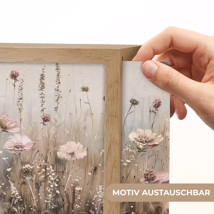 Lightbox - Wandleuchte - Blumen - Rosa - Modern - Beige — 6