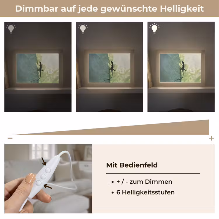 Lightbox - Wandleuchte - Eidechse - Blatt - Venen - Grün — 8