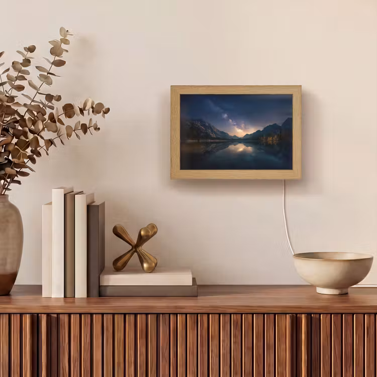 Lightbox - Wandleuchte - Kristallklarer See - Bergen — 4