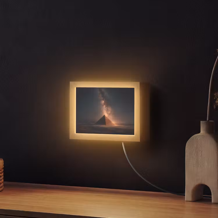 Lightbox - Wandleuchte - Pyramide - Wüste - Licht — 2