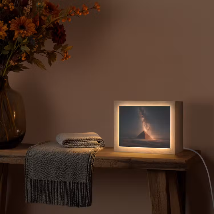 Lightbox - Wandleuchte - Pyramide - Wüste - Licht — 5