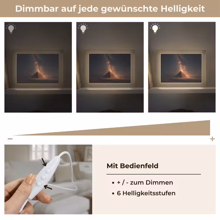 Lightbox - Wandleuchte - Pyramide - Wüste - Licht — 8