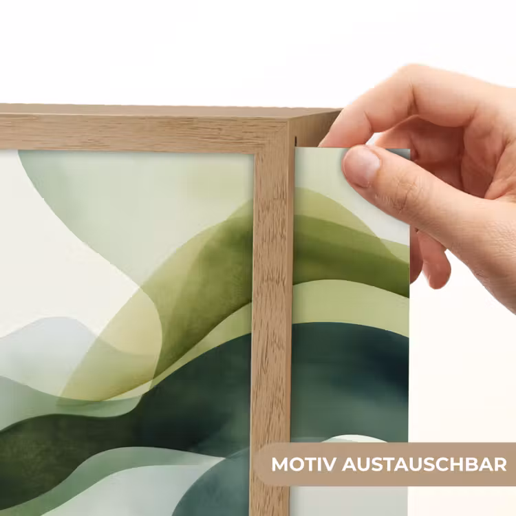 Lightbox - Wandleuchte - Wellen - Abstrakt - Hellgrün - Ornamental — 6