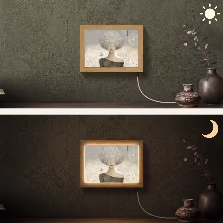 Lightbox - Wandleuchte - Fluff - Frau - Beige — 3