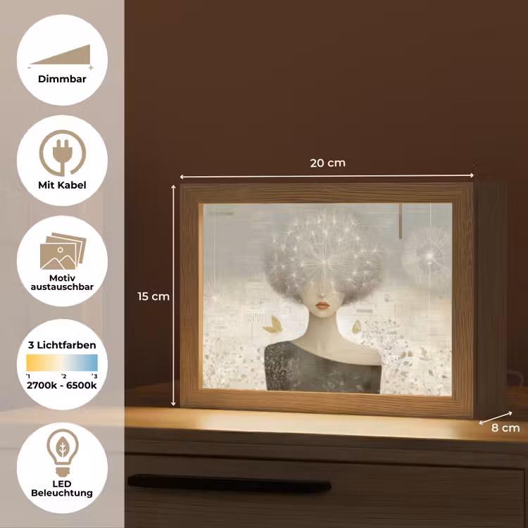 Lightbox - Wandleuchte - Fluff - Frau - Beige — 9