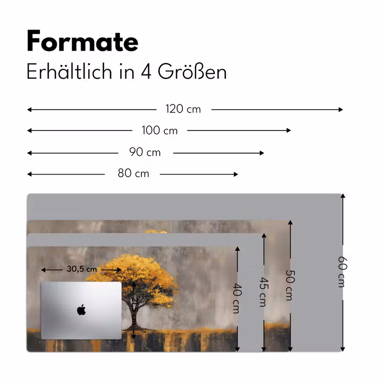 Schreibtischunterlage - Baum - Blätter - Gold - Abstrakt — 5