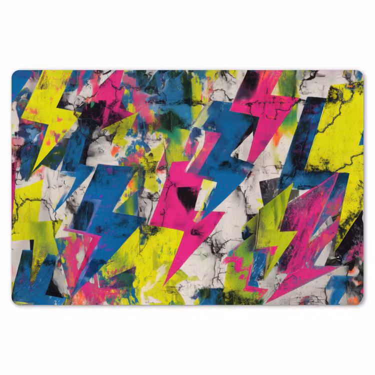 Tischset - 6 Stück - Blitze - Muster - Marmor - Farben — 6