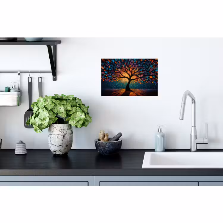 Wandtattoo – Mosaik - Bunt - Baum - Äste — 2