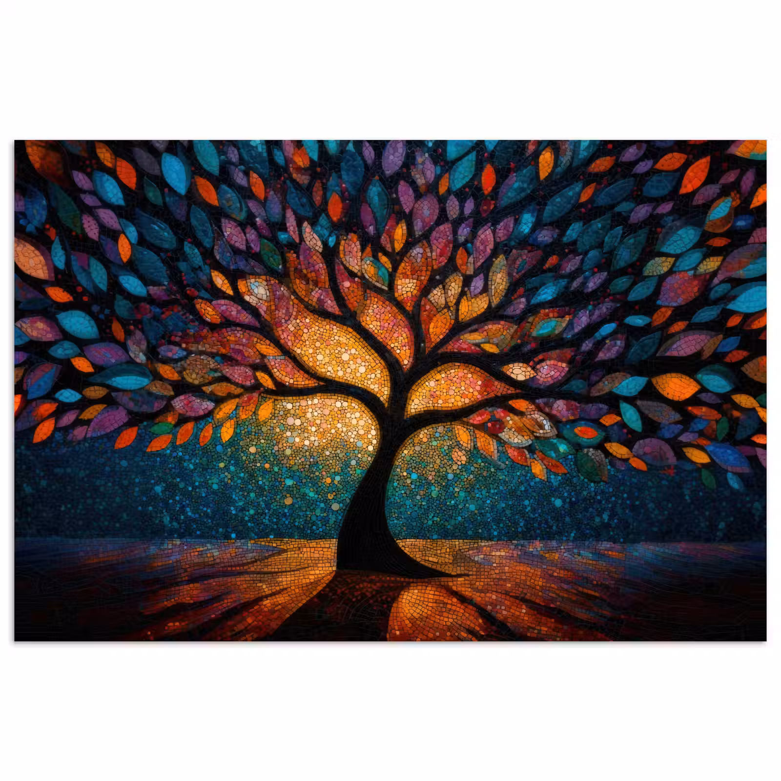Poster - Mosaik - Bunt - Baum - Äste — 1
