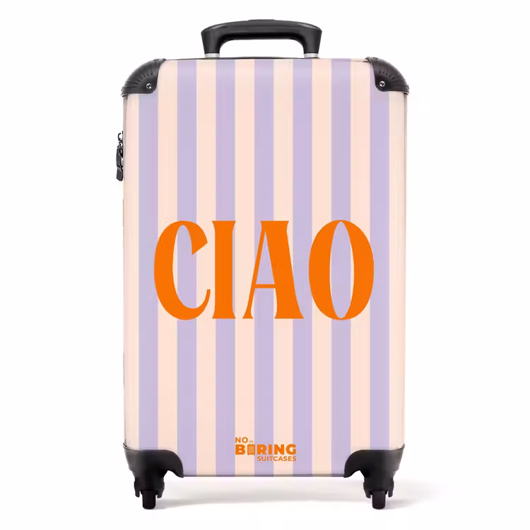 Koffer - Zitate - Ciao pastell lila und lachsfarben — 1
