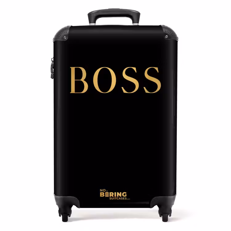 Koffer - Zitate - Boss - Gold - Schwarz — 1