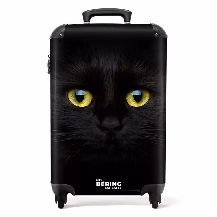 Koffer - Schwarze Katze mit hellen Augen — 1