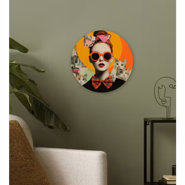Forexbild Rund - Frau - Brille - Fliege - Retro — 3
